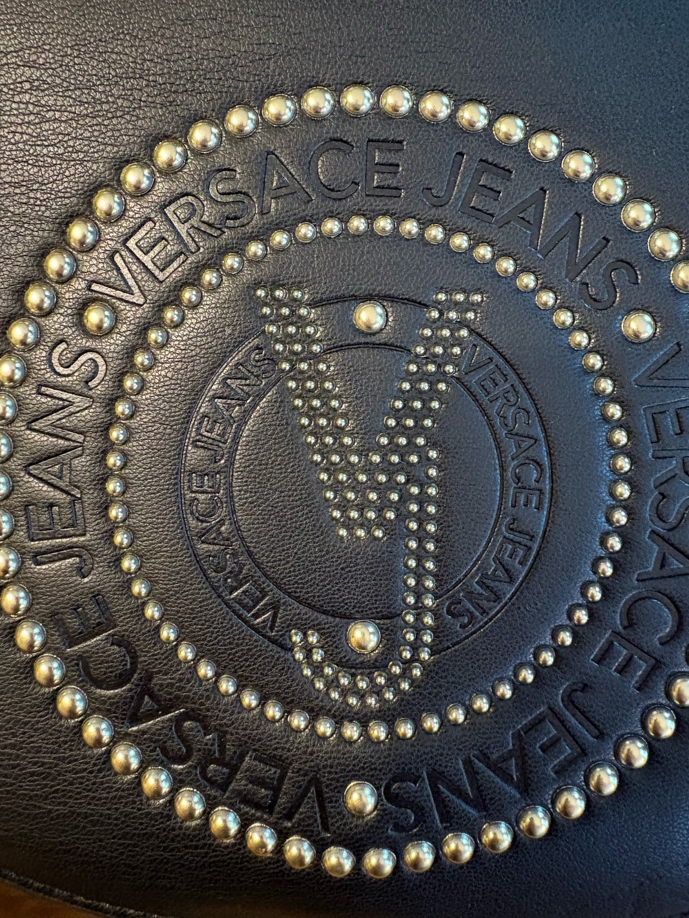 Versace Jeans Collection Black Studded Crossbody Bag - Picture 4 of 7
